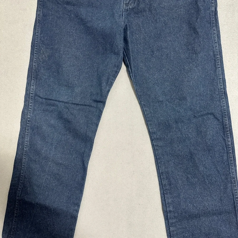 Wrangler Straight Leg Jeans Denim Mid-Rise Stretch Blue Mens Size W38 x L34